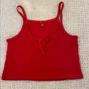 Red tank top